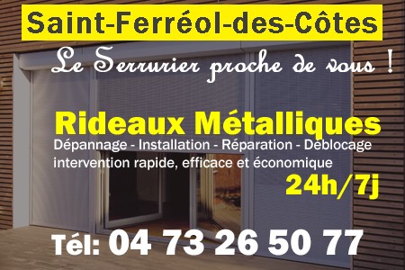 rideau metallique Saint-Ferréol-des-Côtes - rideaux metalliques Saint-Ferréol-des-Côtes - rideaux Saint-Ferréol-des-Côtes - entretien, Pose en neuf, pose en rénovation, motorisation, dépannage, déblocage, remplacement, réparation, automatisation de rideaux métalliques à Saint-Ferréol-des-Côtes