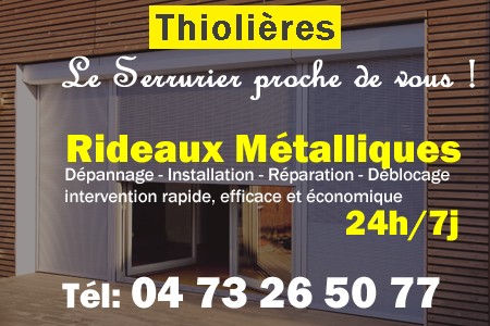 rideau metallique Thiolières - rideaux metalliques Thiolières - rideaux Thiolières - entretien, Pose en neuf, pose en rénovation, motorisation, dépannage, déblocage, remplacement, réparation, automatisation de rideaux métalliques à Thiolières