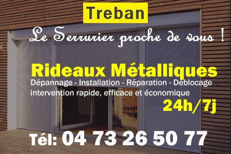 rideau metallique Treban - rideaux metalliques Treban - rideaux Treban - entretien, Pose en neuf, pose en rénovation, motorisation, dépannage, déblocage, remplacement, réparation, automatisation de rideaux métalliques à Treban