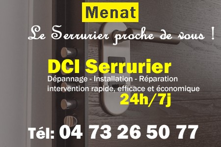 Serrure à Menat - Serrurier à Menat - Serrurerie à Menat - Serrurier Menat - Serrurerie Menat - Dépannage Serrurerie Menat - Installation Serrure Menat - Urgent Serrurier Menat - Serrurier Menat pas cher - sos serrurier menat - urgence serrurier menat - serrurier menat ouvert le dimanche