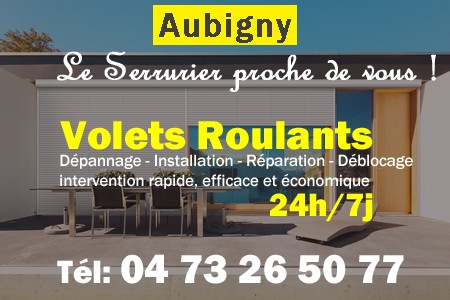 volet roulant Aubigny - volets Aubigny - volet Aubigny - entretien, Pose en neuf, pose en rénovation, motorisation, dépannage, déblocage, remplacement, réparation, automatisation de volet roulant à Aubigny