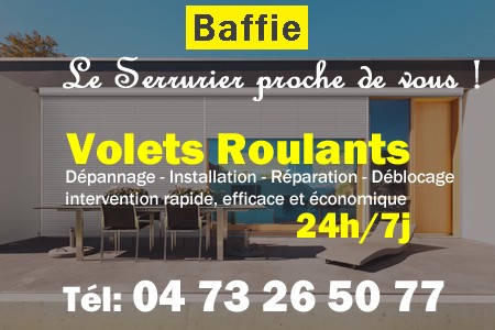 volet roulant Baffie - volets Baffie - volet Baffie - entretien, Pose en neuf, pose en rénovation, motorisation, dépannage, déblocage, remplacement, réparation, automatisation de volet roulant à Baffie