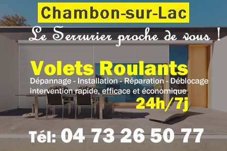 volet roulant Chambon-sur-Lac - volets Chambon-sur-Lac - volet Chambon-sur-Lac - entretien, Pose en neuf, pose en rénovation, motorisation, dépannage, déblocage, remplacement, réparation, automatisation de volet roulant à Chambon-sur-Lac