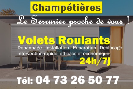 volet roulant Champétières - volets Champétières - volet Champétières - entretien, Pose en neuf, pose en rénovation, motorisation, dépannage, déblocage, remplacement, réparation, automatisation de volet roulant à Champétières