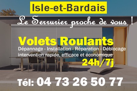 volet roulant Isle-et-Bardais - volets Isle-et-Bardais - volet Isle-et-Bardais - entretien, Pose en neuf, pose en rénovation, motorisation, dépannage, déblocage, remplacement, réparation, automatisation de volet roulant à Isle-et-Bardais