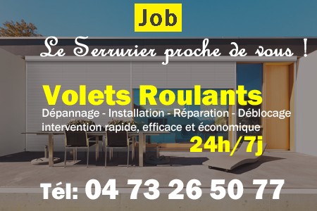 volet roulant Job - volets Job - volet Job - entretien, Pose en neuf, pose en rénovation, motorisation, dépannage, déblocage, remplacement, réparation, automatisation de volet roulant à Job