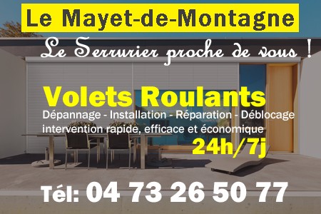 volet roulant Le Mayet-de-Montagne - volets Le Mayet-de-Montagne - volet Le Mayet-de-Montagne - entretien, Pose en neuf, pose en rénovation, motorisation, dépannage, déblocage, remplacement, réparation, automatisation de volet roulant à Le Mayet-de-Montagne