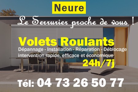 volet roulant Neure - volets Neure - volet Neure - entretien, Pose en neuf, pose en rénovation, motorisation, dépannage, déblocage, remplacement, réparation, automatisation de volet roulant à Neure