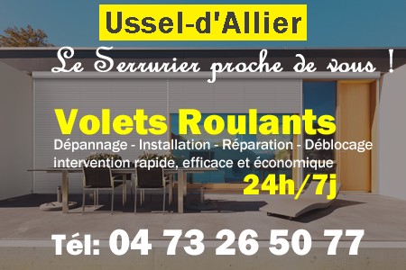 volet roulant Ussel-d'Allier - volets Ussel-d'Allier - volet Ussel-d'Allier - entretien, Pose en neuf, pose en rénovation, motorisation, dépannage, déblocage, remplacement, réparation, automatisation de volet roulant à Ussel-d'Allier